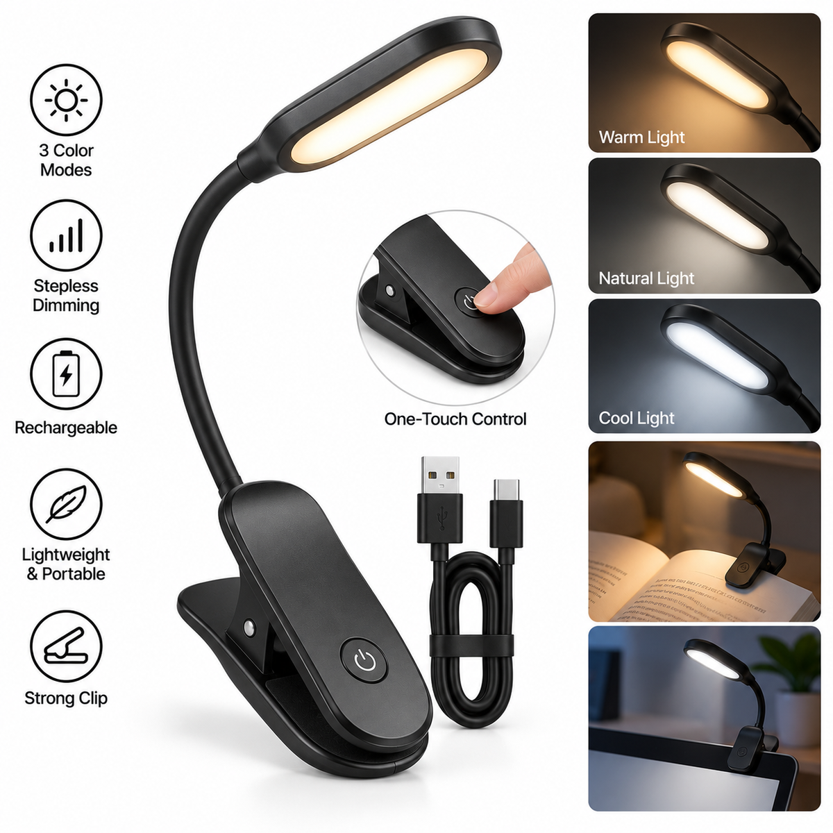 USB Rechargeable Reading Light